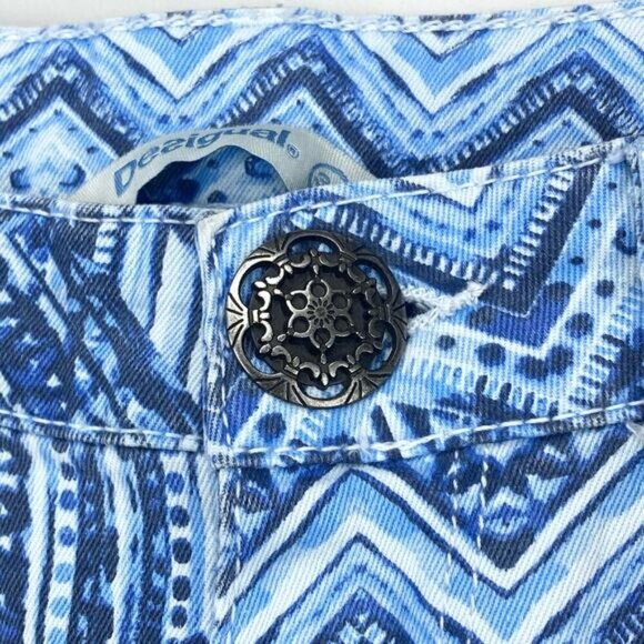 NWT DESIGUAL High Waisted Blue Skinny Jean 4 - Picture 5 of 10